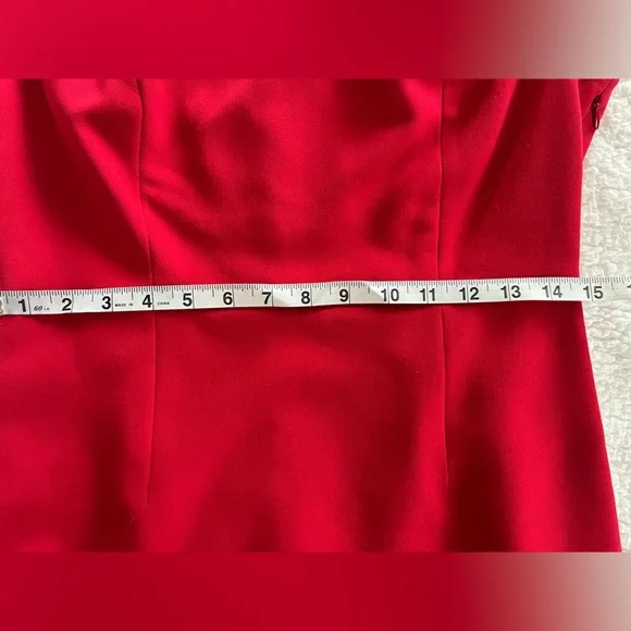 The Limited Red Rich Cap Sleeve Dress MIDI Size Women’s 8 - Picture 10 of 13